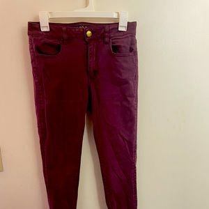 American Eagle Outfitters Purple High-Rise Jeggings Size 6